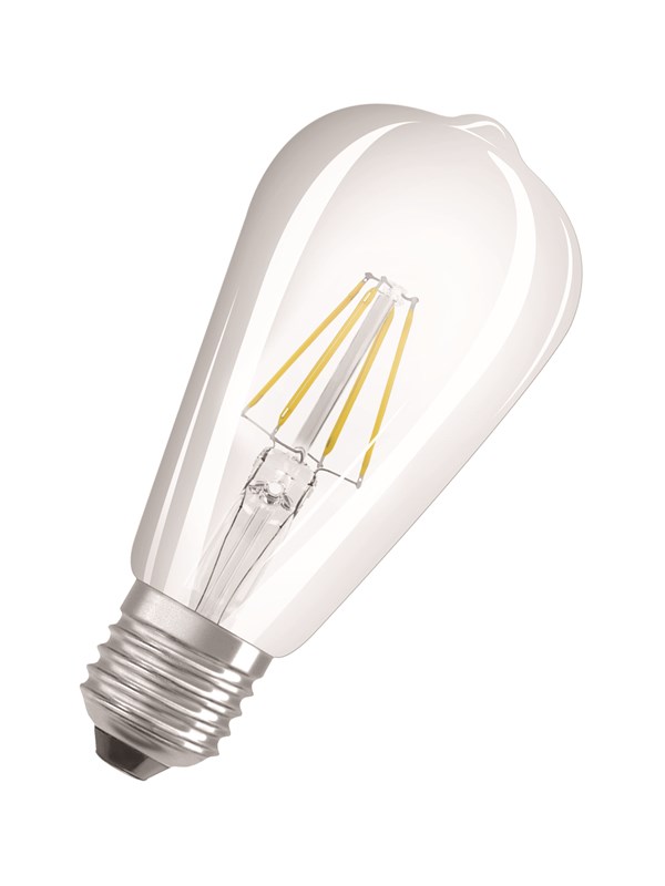 Osram LED pære Edison 6,5W/827 (60W) filament klar E27