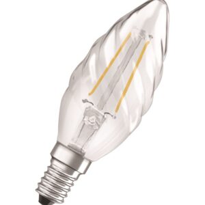 Osram LED pære Kerte snoet 2,5W/827 (25W) filament klar E14