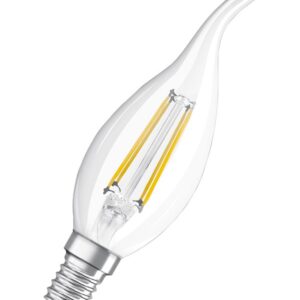 Osram LED pære Kerte vindstød 4W/827 (40W) filament klar E14