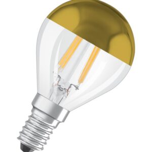 Osram LED pære Krone 4W/827 (37W) filament klar topforspejlet guld E14