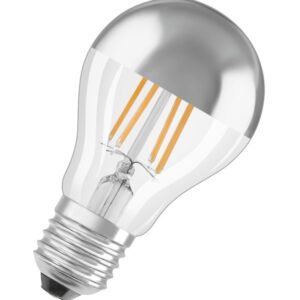 Osram LED pære Standard 4W/827 (34W) filament klar topforspejlet sølv E27