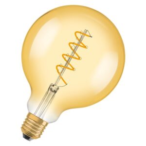 Osram LED pære Vintage 1906 globe125 guld spiral filament 250lm 4W/820 (28W) dæmpbar E27