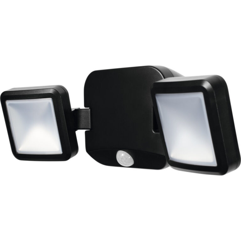 Osram udendørs batteri spot med sensor, 10W. 4000K, sort