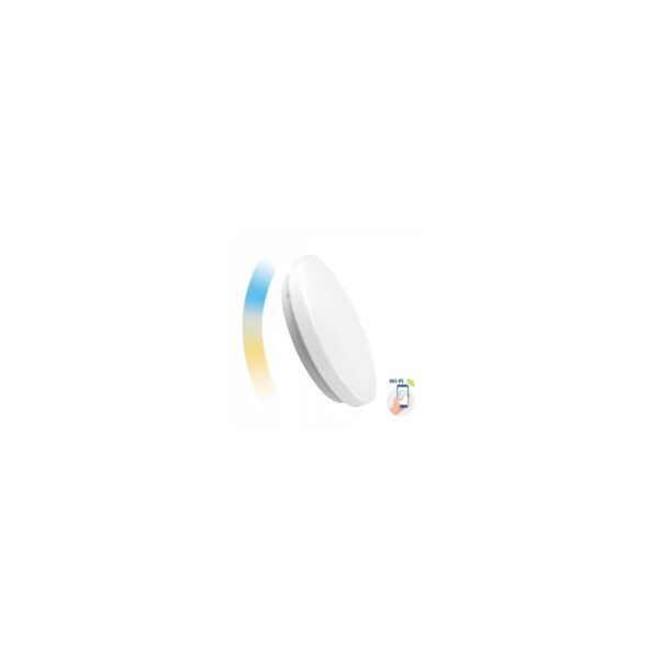 Outlet: 24W Smart Home rund LED loftslampe - Tuya/Smart Life, virker med Google Home, Alexa og smartphones, Ø39cm, 230V