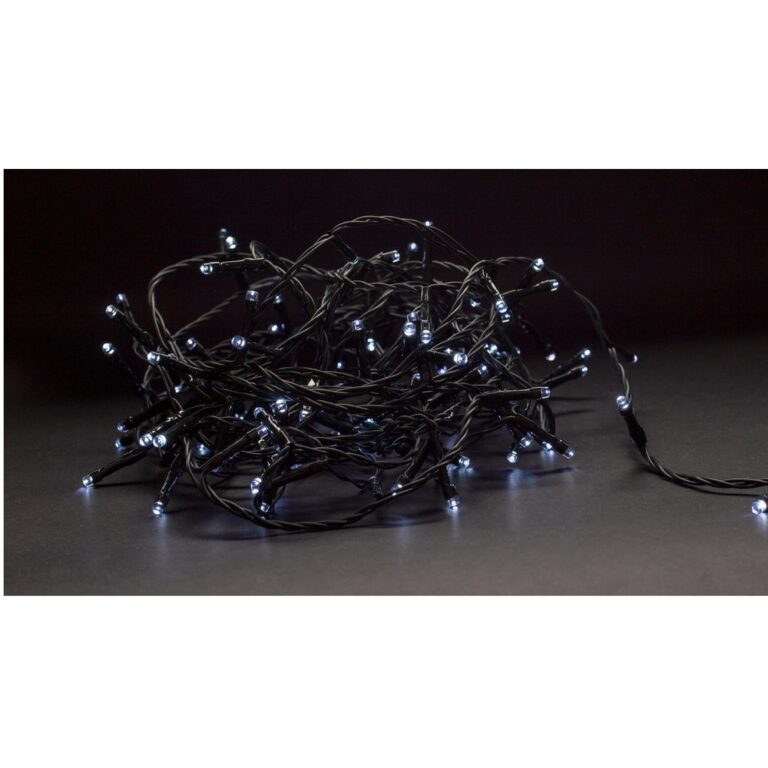 Outlet: 9 m. Smart Home kold hvid LED julelyskæde - Tuya/Smart Life, 120 LED, Memory funktion, IP44 udendørs