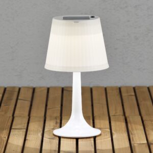 Outlet: Assisi LED Bordlampe Solcelle, IP44 i Hvid - Konstsmide