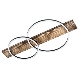 Outlet: EGLO Boyal LED Loftlampe 2x12W 1700Lm i Brændt Træ