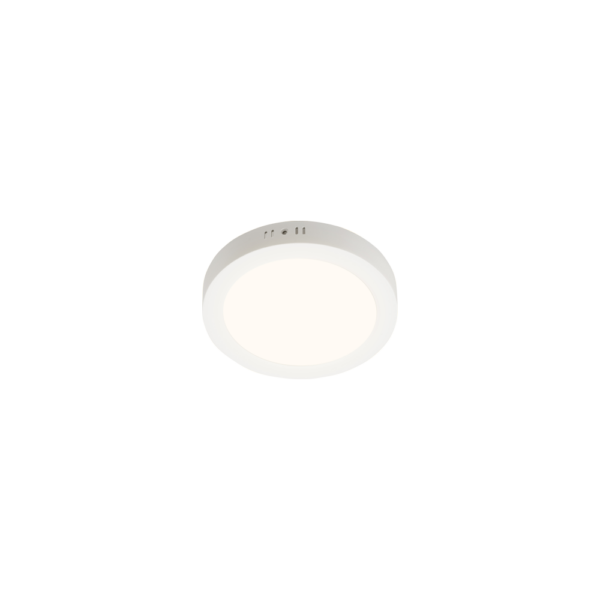 Outlet: LED Downlight Pro, Overflademonteret Rund 12W - Naturligt Hvid 4000K, Mat Hvid, Plastik