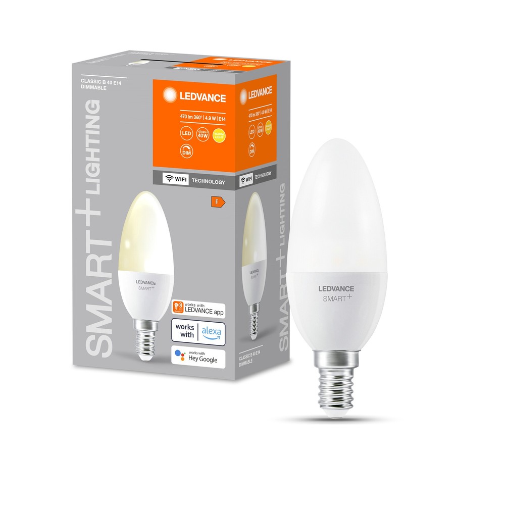 Outlet: LEDVANCE SMART+ WiFi E14 LED Kertepære 4,9W i 2700K