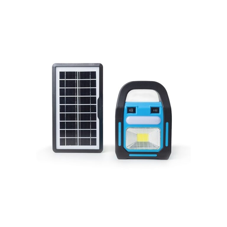 Outlet: Nødlys med batteri og solcelle - Inkl. 3 LED pærer, projektør, stort solcellepanel, powerbank