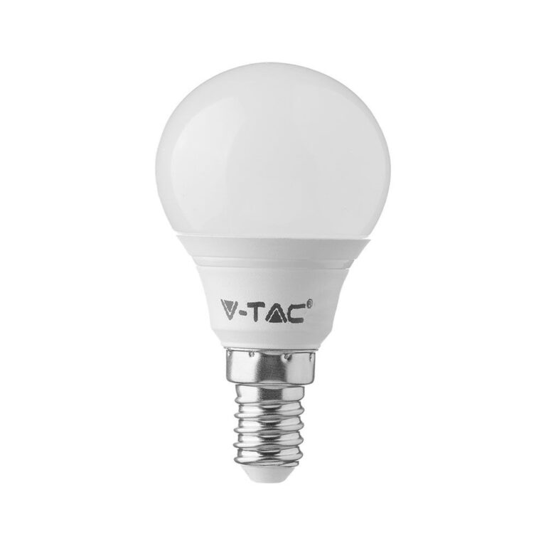 P45 VT-2156 LED-pære 4,5W E14 - plast, 6500K, 3 stk/pakke