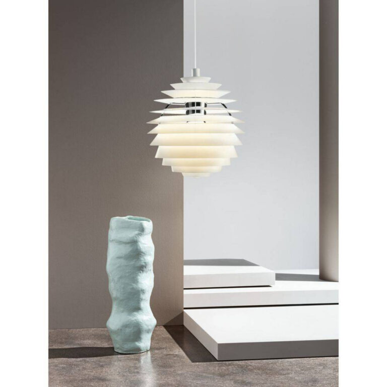 PH Louvre LED Pendel White Louis Poulsen - Stue - Aluminium