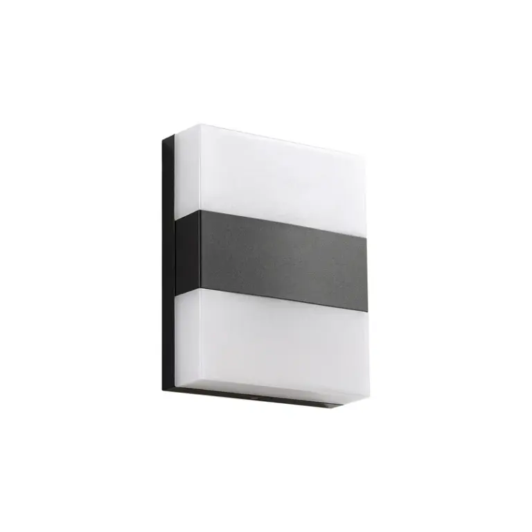 PRIOS - Teekon udendørs LED-væglampe, 20 cm, IP44, antracit