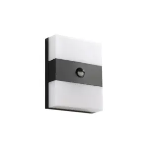 PRIOS - Teekon udendørs LED-væglampe, sensor, IP44, antracit