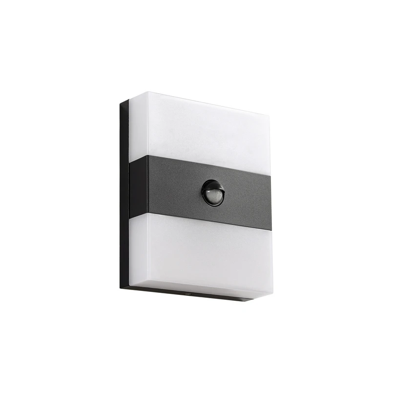 PRIOS - Teekon udendørs LED-væglampe, sensor, IP44, antracit