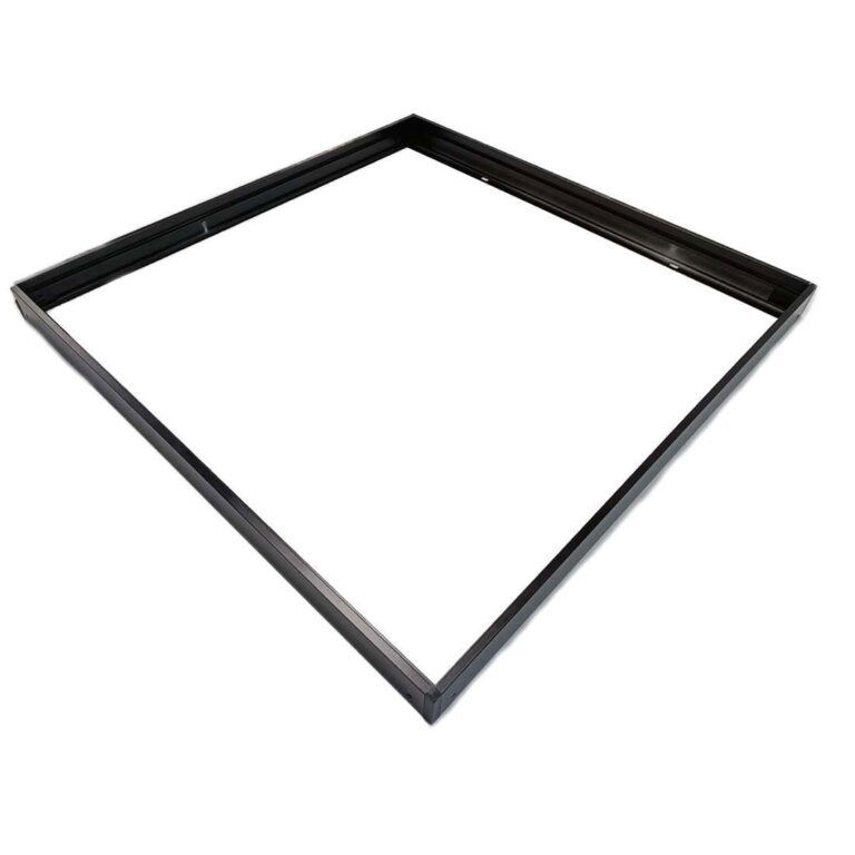Påbygningsramme til LED Panel 60x60 - 45mm - Skrueløs - Sort