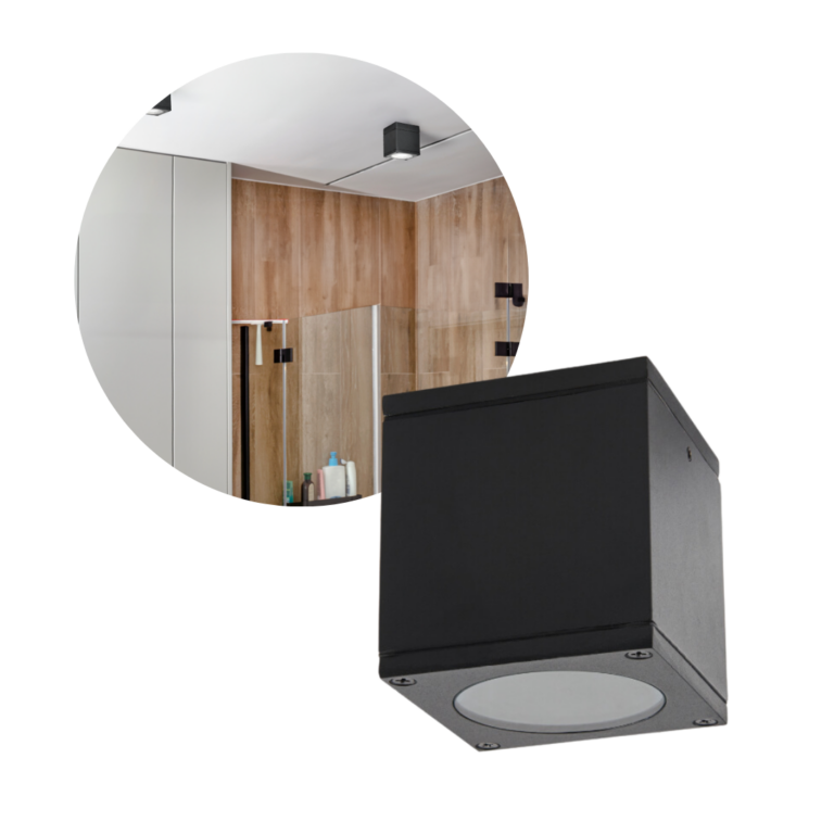 Påbygningsspot - GU10 - Udendørs - IP54 - QUERK 1 - Sort