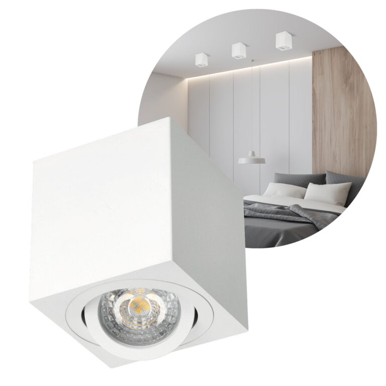 Påbygningsspot I Hvid I m. Kip I Indendørs I 1xGu10 - OH37W