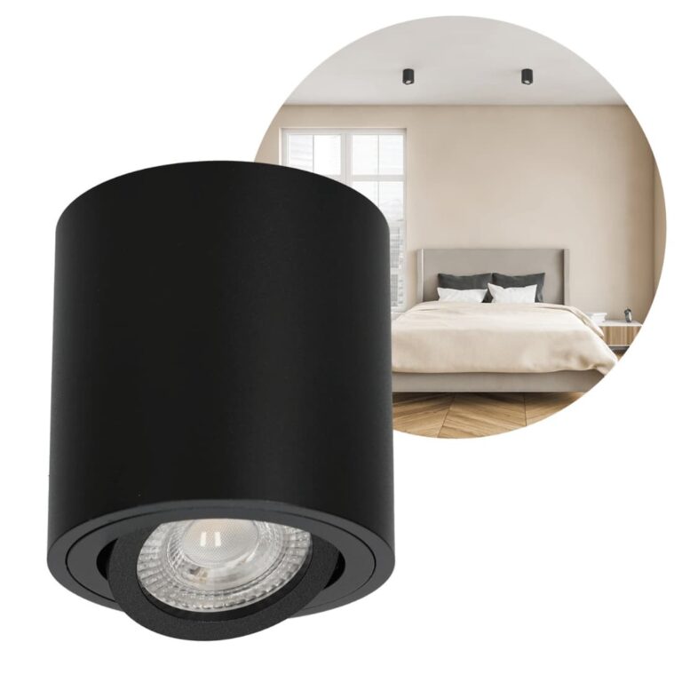 Påbygningsspot Sort I m. Kip I Indendørs I 1xGu10 - OH36