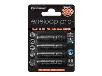 Panasonic Eneloop Pro AA - BK-3HCDE/4BE, Nikkel metalhybrid, 2500 mAh