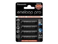 Panasonic Eneloop Pro - Batteri 4 x AA type - NiMH - (genopladelige) - 2450 mAh