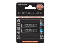 Panasonic eneloop pro BK-3HCDE/2BE - Batteri 2 x AA type - NiMH - (genopladelige) - 2500 mAh