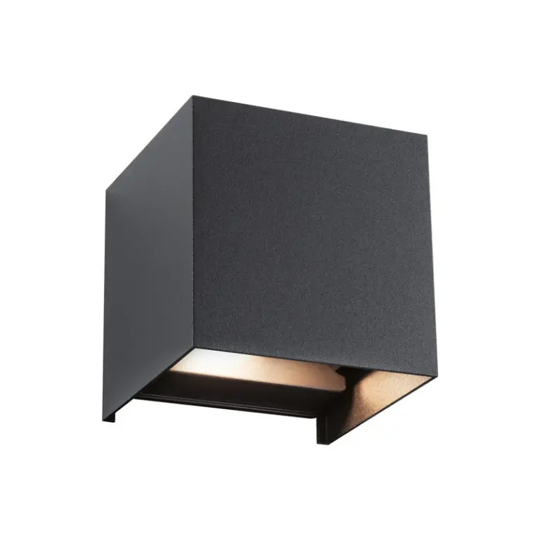 Paulmann - Cybo udendørs LED-væglampe, RGBW, 10 cm, antracit