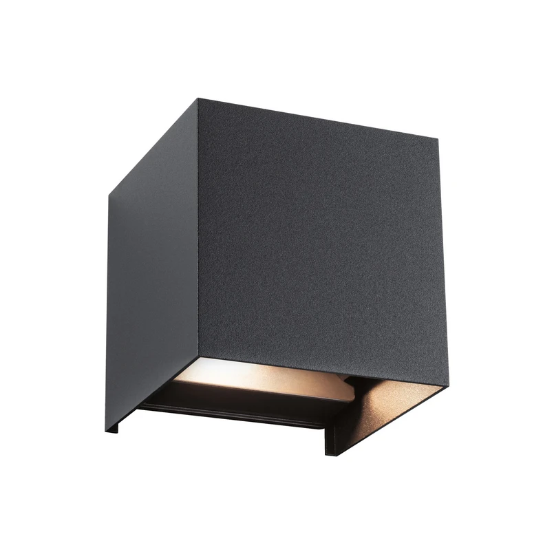 Paulmann - Cybo udendørs LED-væglampe, RGBW, 10 cm, antracit