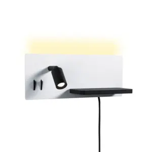 Paulmann - LED-væglampe Serra, sort, 2.700K, højre