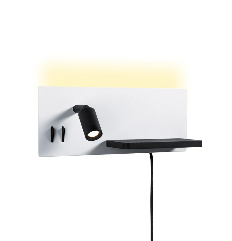Paulmann - LED-væglampe Serra, sort, 2.700K, højre