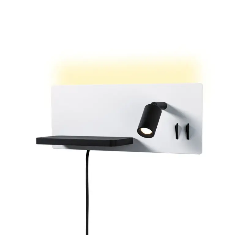 Paulmann - LED-væglampe Serra, venstre, USB-C, hvid/sort