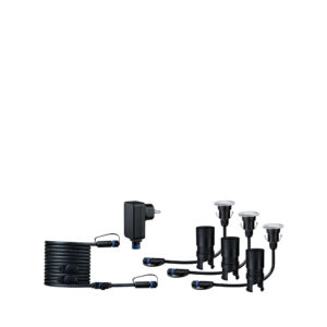 Paulmann - Plug & Shine 3 LED Nedgravningsspot Floor Mini IP67 Silver