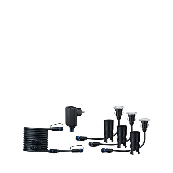Paulmann - Plug & Shine 3 LED Nedgravningsspot Floor Mini IP67 Silver