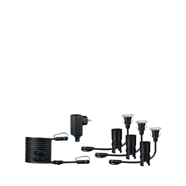 Paulmann - Plug & Shine 3 LED Nedgravningsspot Floor Mini IP67 Silver