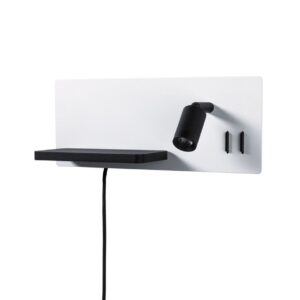 Paulmann - Serra LED Væglampe USB C Dim. Right Side Mat Hvid/Mat Sort