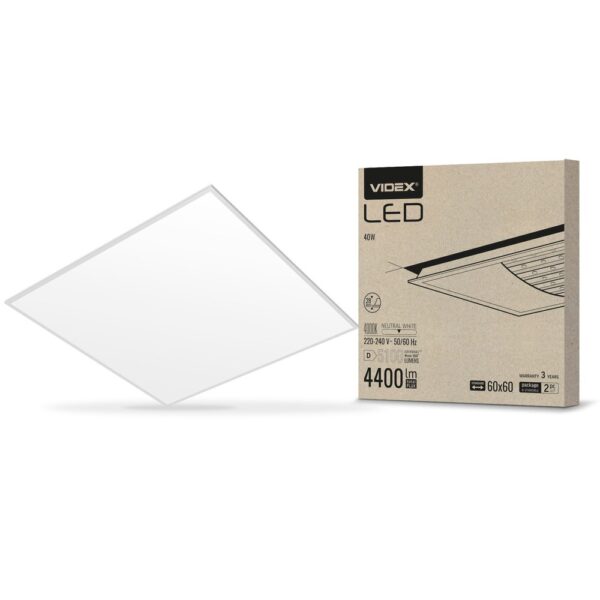 Pb404w panel 40W - LED, indbygget, neutral hvid, 230V, 5100lm, forbrug 40W