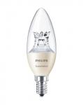 Philips 3-i-1 LED kerte pære 5,5w E14 (dæmpes fra 100% - 40% - 10%) via Sceneswitch klar