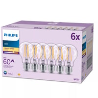 Philips Classic E27 LED-pære, mat, 806lm, 2700K, 7W - 6 pak