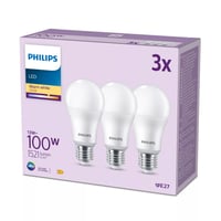 Philips E27 A67 LED-pære, mat, 1521lm, 2700K, 13W - 3 pak