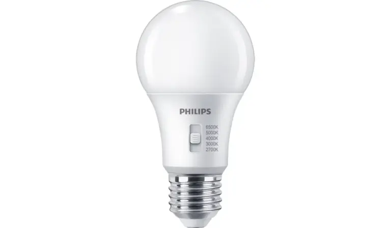 Philips E27 LED pære - 806lm - 5CCT - 8W - Justerbar lysfarve