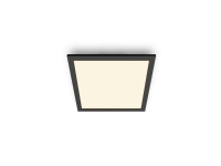 Philips Funktionel Panel loft, loftslampe, 12 W, firkant, LED, 1100 lm, IP20, Sort, Hvid