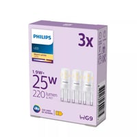Philips G9 LED-pære, 2700K, 220lm, 1,9W - 3 pak