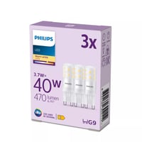 Philips G9 LED-pære, 2700K, 470lm, 3,7W - 3 pak