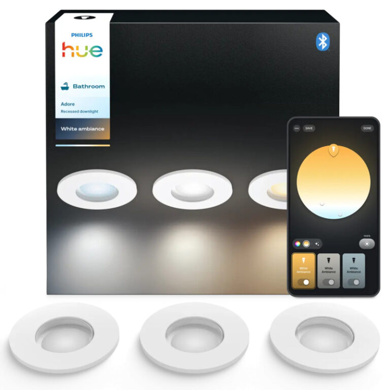 Philips Hue Adore White Ambiance LED Indbygningsspot til Bad Hvid 3x4,2W 3-pak
