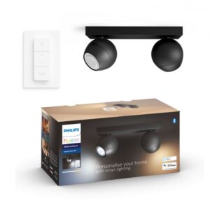 Philips Hue Buckram Hue bar/tube sort 2x5W 230V - Spot - White ambiance