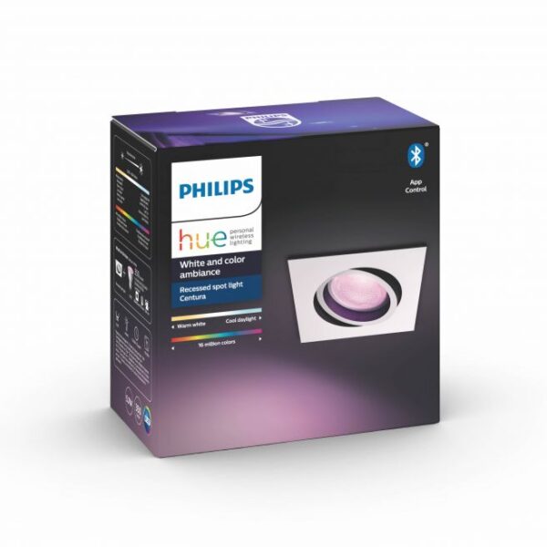 Philips Hue Centura indbygningsspot hvid 1x5.7W 230V firkantet