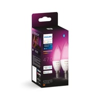 Philips Hue E14 B39 LED-pre, kerte, Color & White ambiance, 470lm, Bluetooth + Zigbee (2 pak)