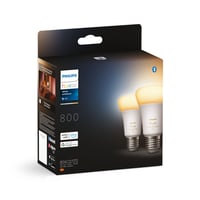 Philips Hue E27 LED-pære, White ambiance, 800lm, Zigbee + Bluetooth - 2 pak (restsalg)