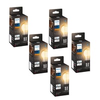 Philips Hue E27 LED-pre, Filament, 550lm, White, Zigbee + Bluetooth, 7W - 5 pak