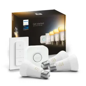 Philips Hue E27 Startsæt - White Ambiance - Bridge + Switch - 1055lm - 11W